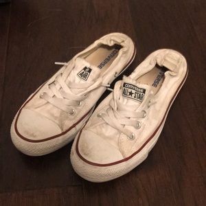 white converse scrunch back